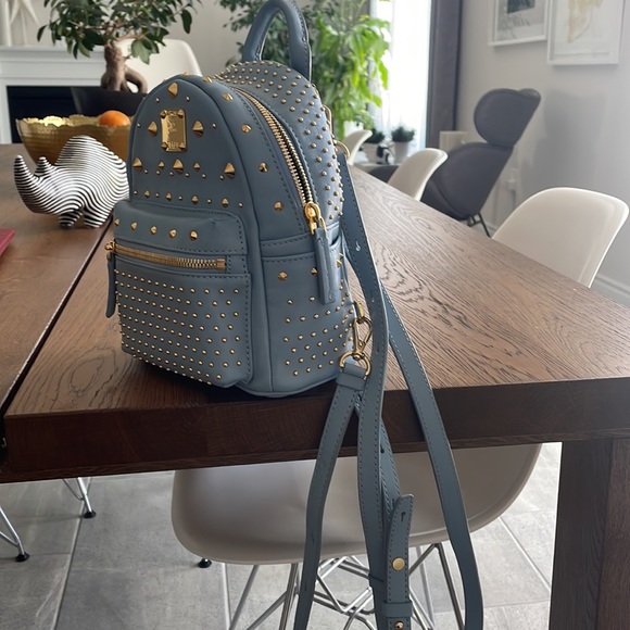 MCM mini backpack, light blue - Picture 7 of 8